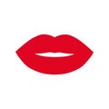 Red kiss lip icon Ã¢â¬â for stock